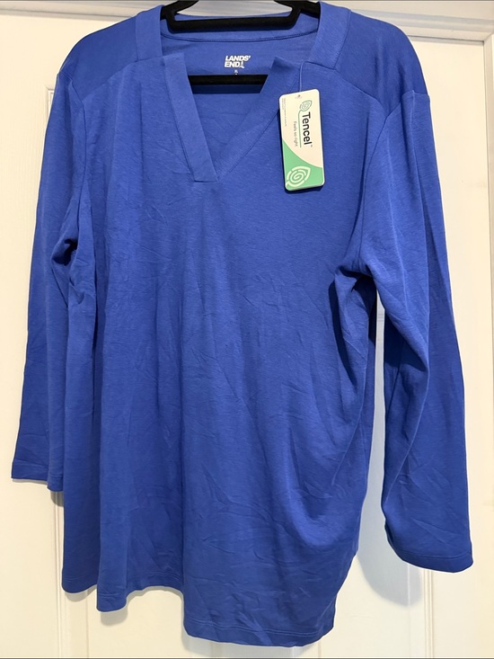 Tops - Lands End tencel 3/5 sleeve shirt size XL new with the tags
